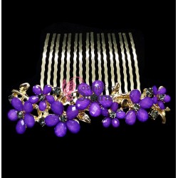 Accesoriu modern pentru decor par CA039KK Auriu cu cristale Violet